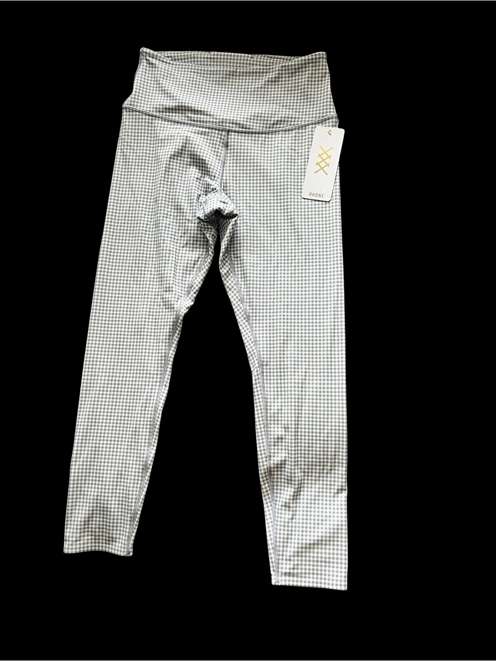 RHÔNE Revive 7/8 Leggings - Blue Violet Gingham - size L